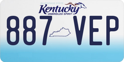 KY license plate 887VEP