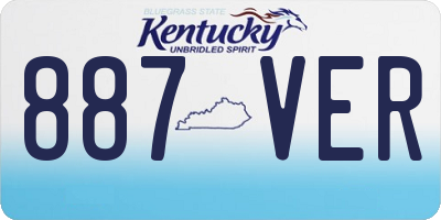 KY license plate 887VER