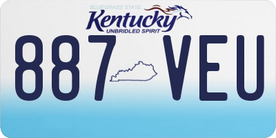 KY license plate 887VEU