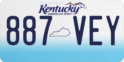 KY license plate 887VEY