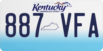 KY license plate 887VFA