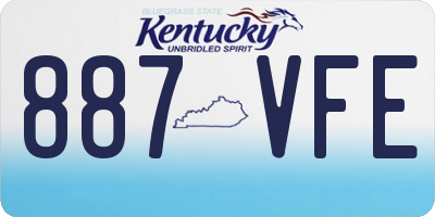 KY license plate 887VFE