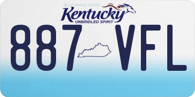 KY license plate 887VFL