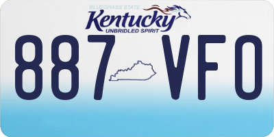 KY license plate 887VFO