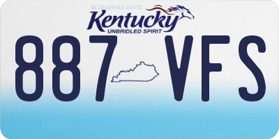 KY license plate 887VFS