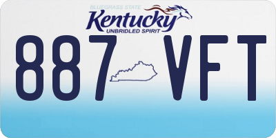 KY license plate 887VFT