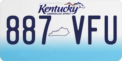 KY license plate 887VFU