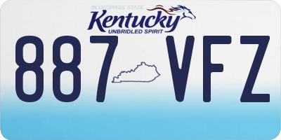 KY license plate 887VFZ