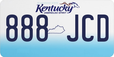 KY license plate 888JCD