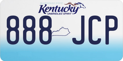 KY license plate 888JCP