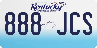 KY license plate 888JCS