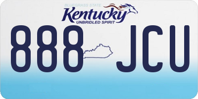 KY license plate 888JCU