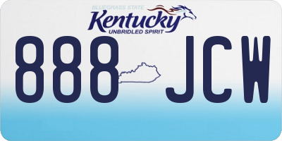 KY license plate 888JCW