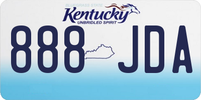 KY license plate 888JDA