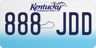 KY license plate 888JDD