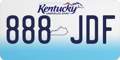 KY license plate 888JDF