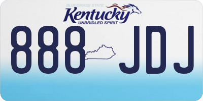 KY license plate 888JDJ