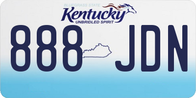 KY license plate 888JDN