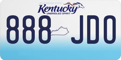 KY license plate 888JDO