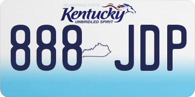 KY license plate 888JDP