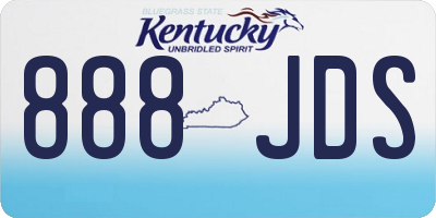 KY license plate 888JDS