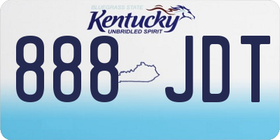 KY license plate 888JDT