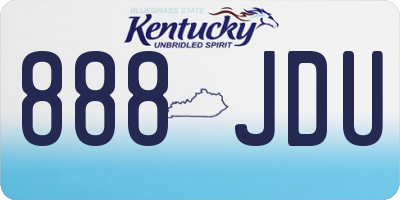 KY license plate 888JDU