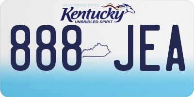 KY license plate 888JEA
