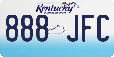 KY license plate 888JFC