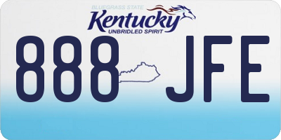 KY license plate 888JFE