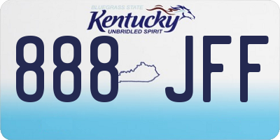 KY license plate 888JFF