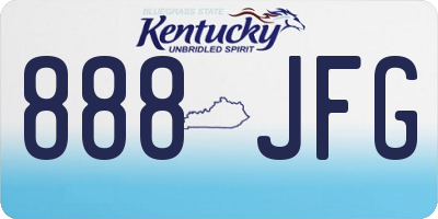 KY license plate 888JFG