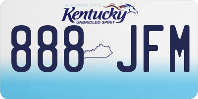 KY license plate 888JFM