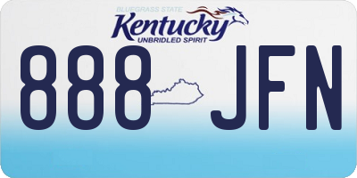 KY license plate 888JFN