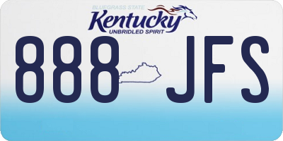 KY license plate 888JFS