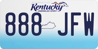 KY license plate 888JFW