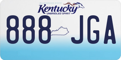 KY license plate 888JGA