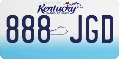 KY license plate 888JGD