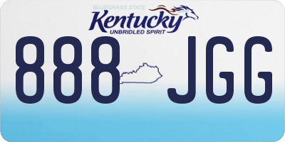 KY license plate 888JGG