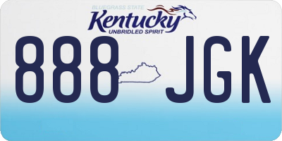 KY license plate 888JGK