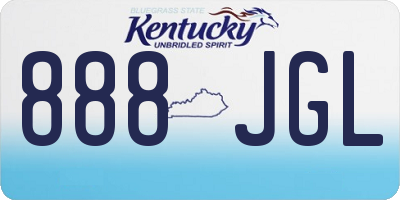 KY license plate 888JGL