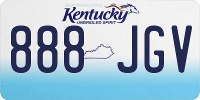 KY license plate 888JGV