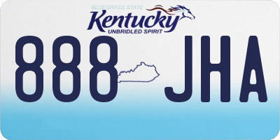 KY license plate 888JHA