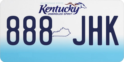 KY license plate 888JHK