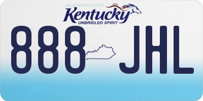 KY license plate 888JHL