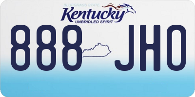 KY license plate 888JHO