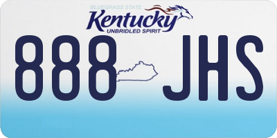 KY license plate 888JHS