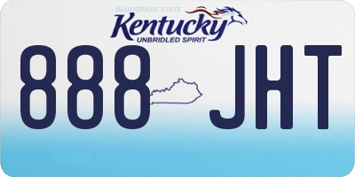 KY license plate 888JHT