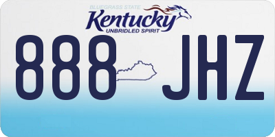 KY license plate 888JHZ