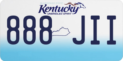 KY license plate 888JII